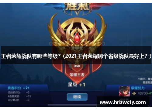 王者荣耀战队有哪些等级？(2021王者荣耀哪个省级战队最好上？)